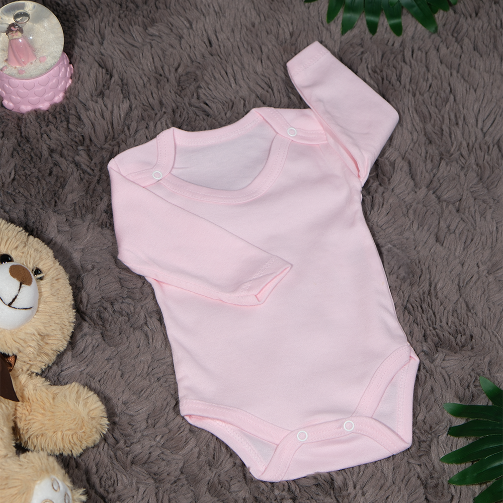 Pembe Uzun Kollu Zıbın Body 0 Ay - 3 Yaş Arası