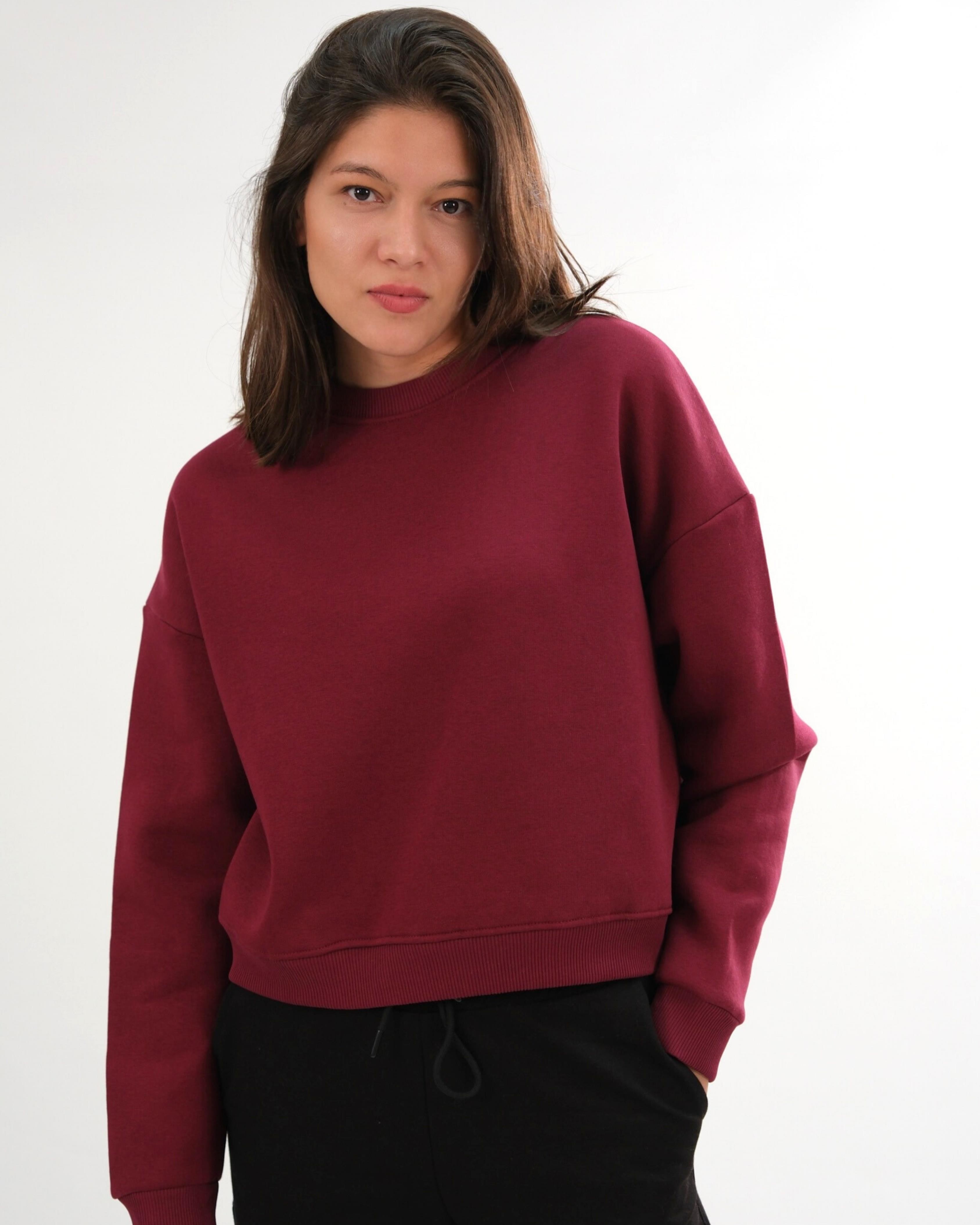 Kadın Üç İplik Şardonlu Sweatshirt