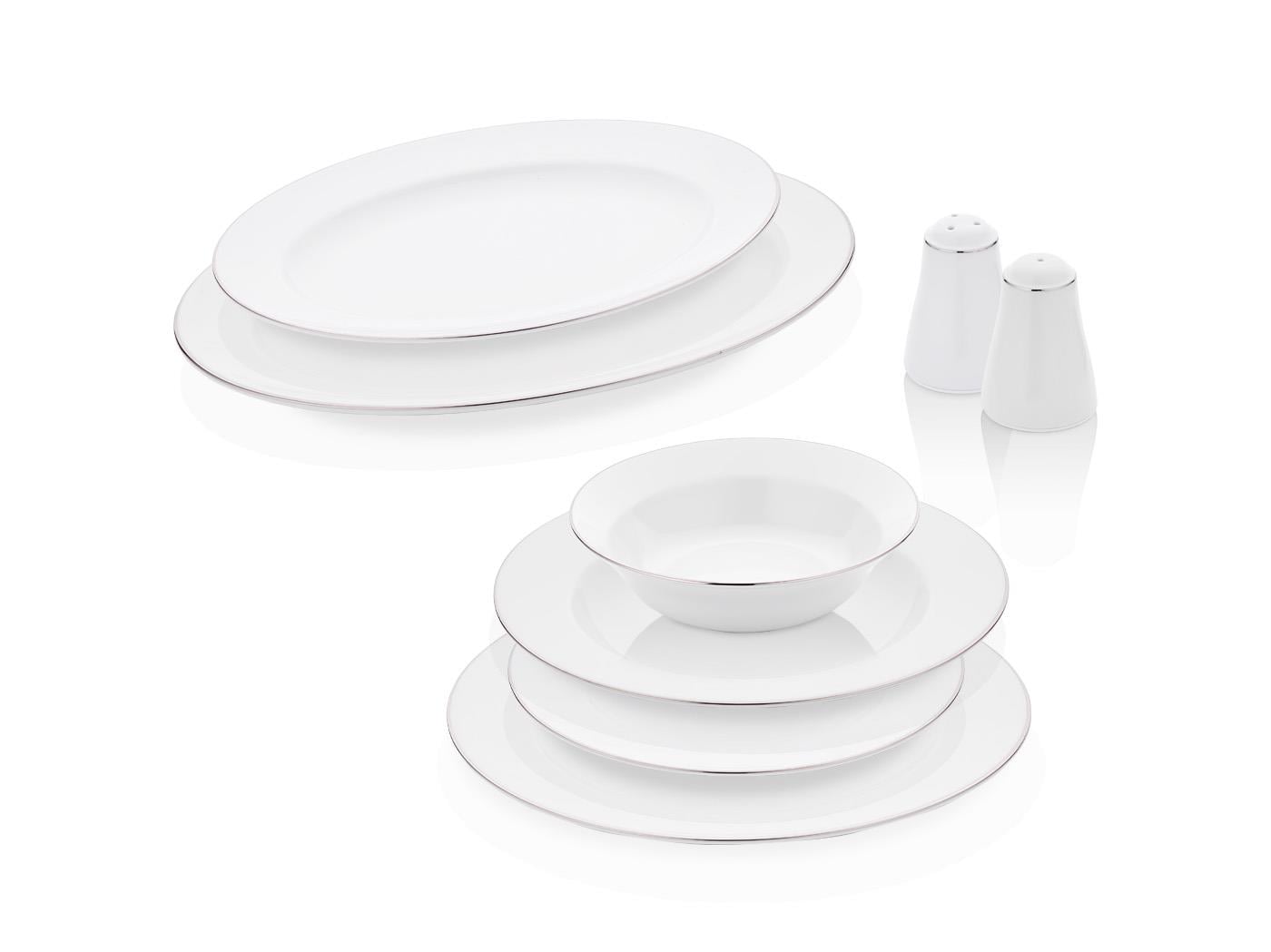 ​​​​​​​Taç Alyona 53 Parça 12 Kişilik Yemek Takımı Platin