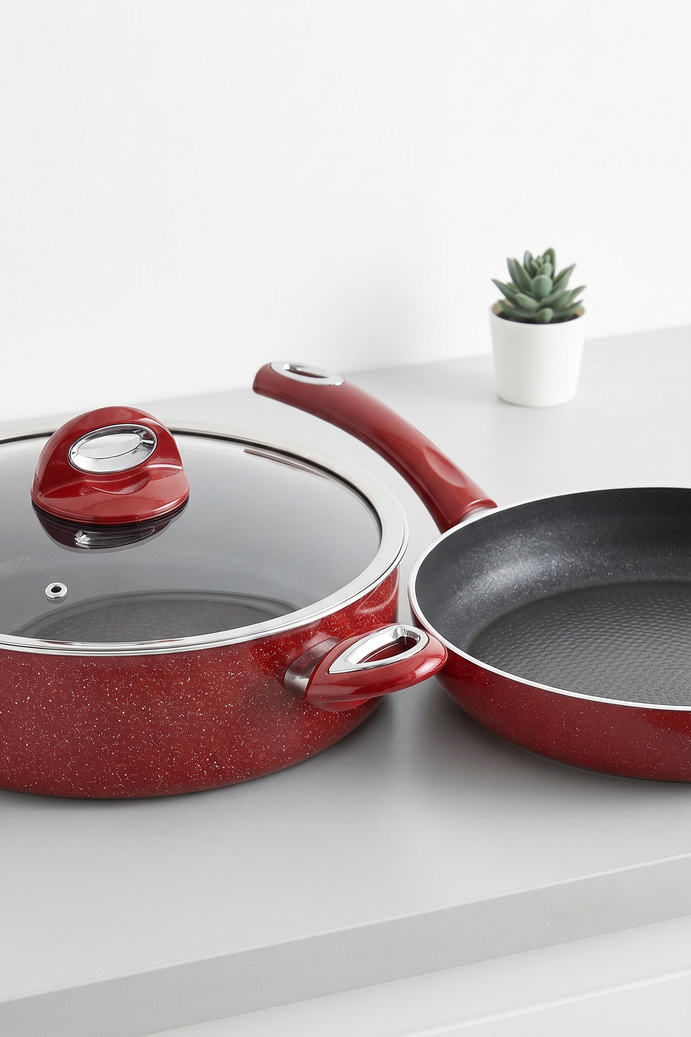 Taç Nostalji 3 Parça Tencere Seti 26 Cm Tava 26 Cm Basık Tencere