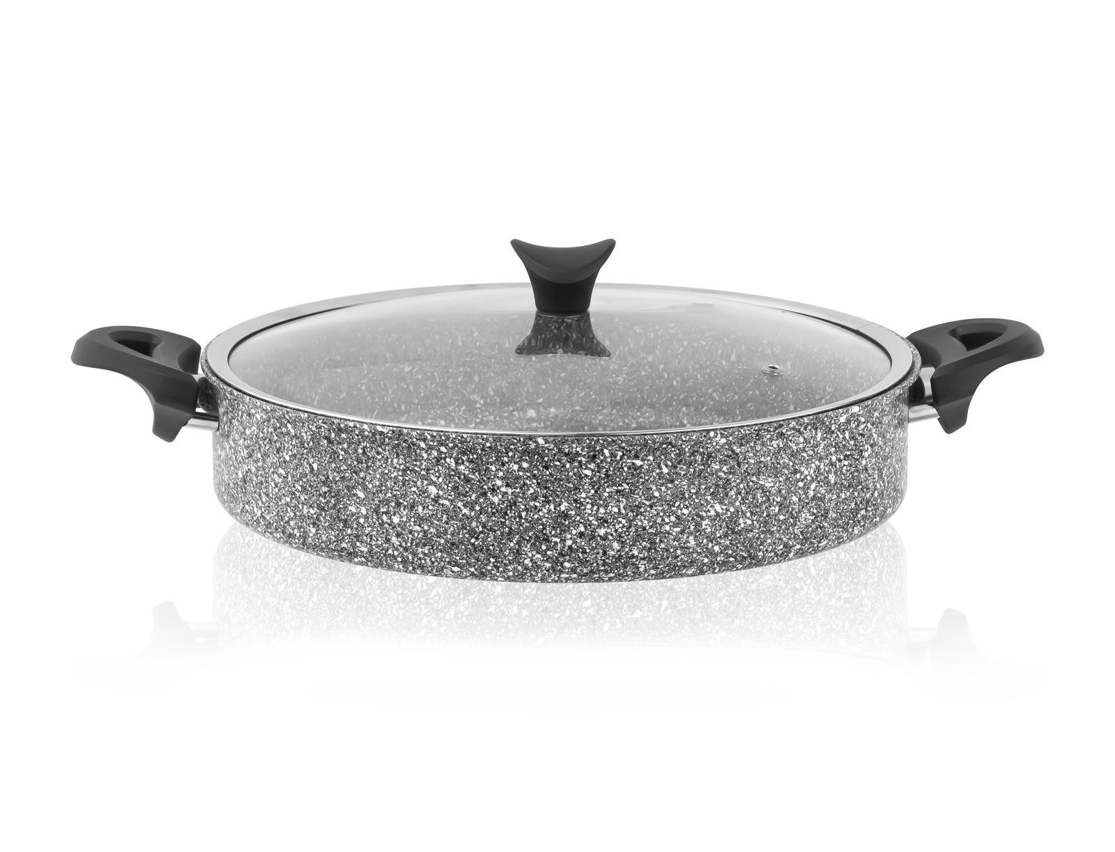 Taç Ultra Granit İndüksiyon Tabanlı Basık Tencere 32 Cm