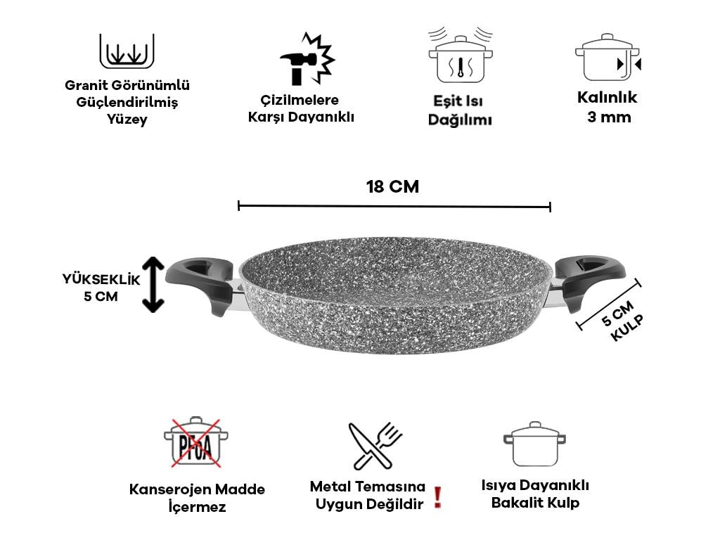Taç Ultra Granit Sahan 18 cm