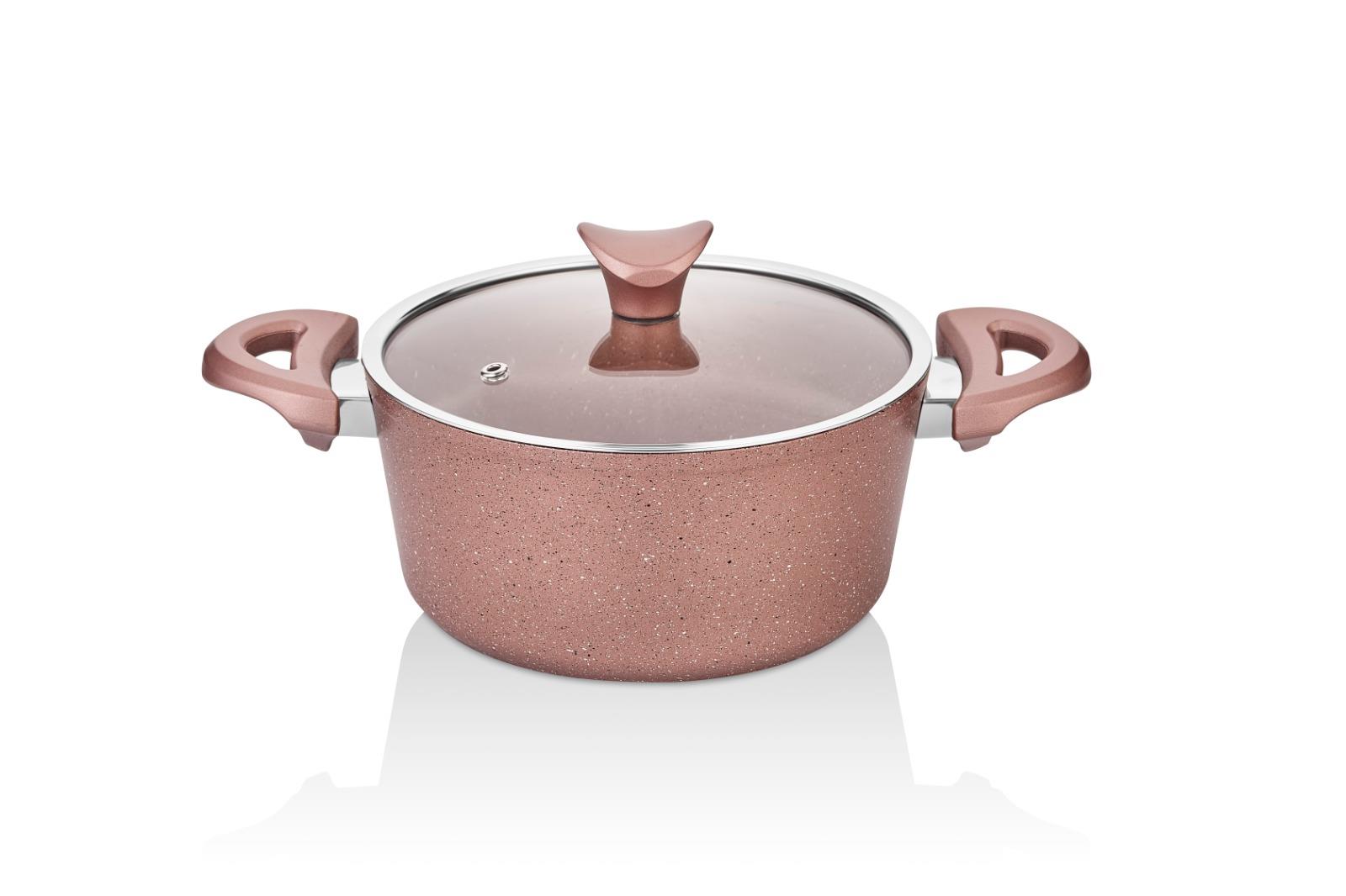 Taç Ekonomik Granit 3lü Set Rose Gold