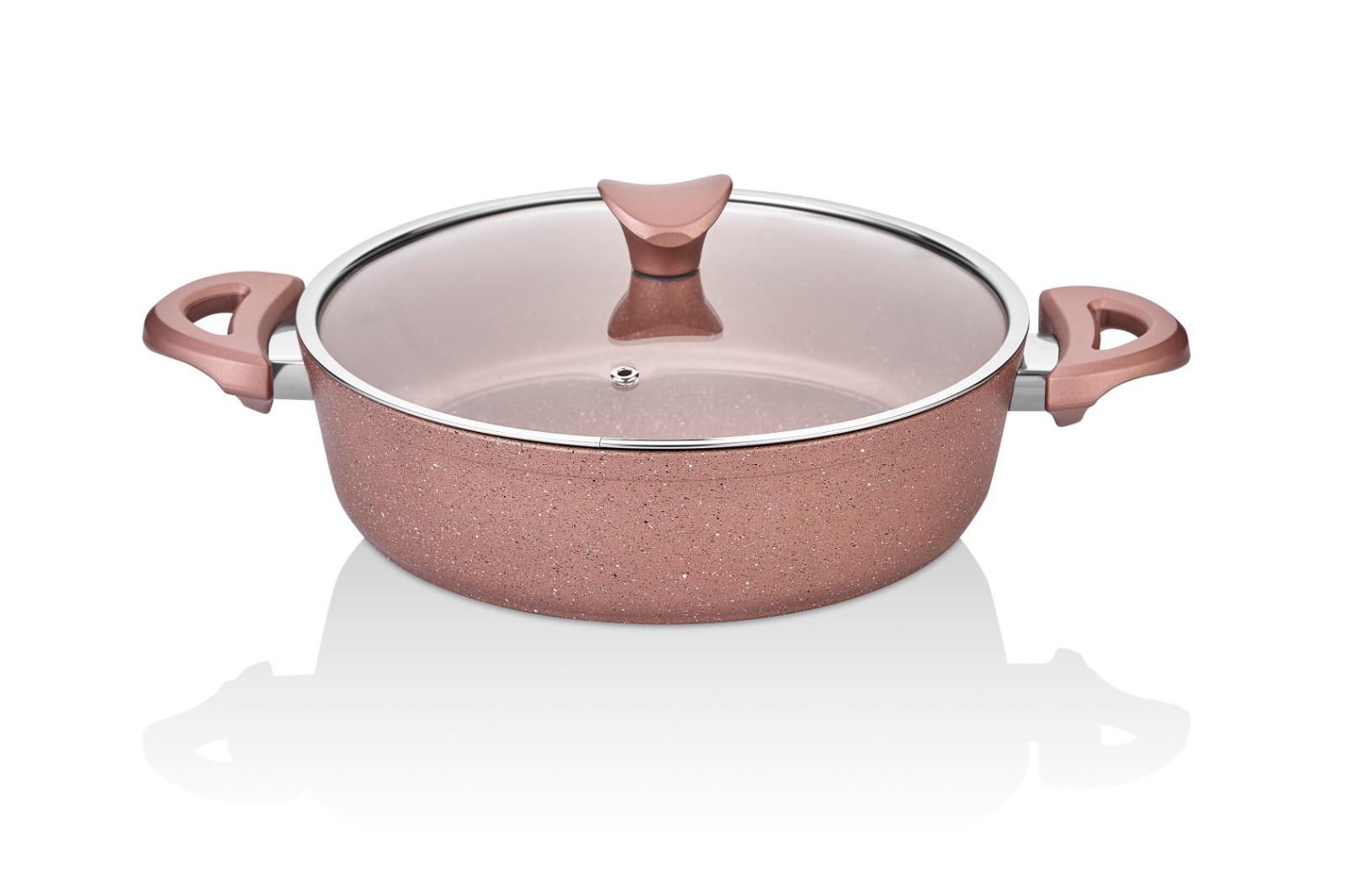 Taç Ekonomik Granit 3lü Set Rose Gold