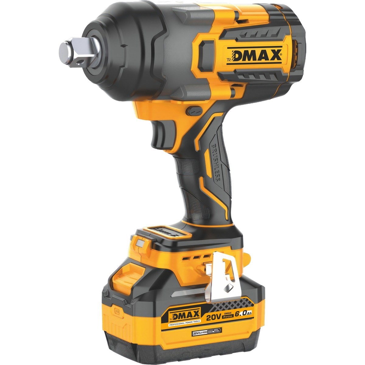  El Aletleri Dmax DMX-3010 Kale Kilit  DMX3010 20V Akülü Darbeli Somun Sıkma 1600 Nm Fırçasız 6.0AH 3/4 Inç