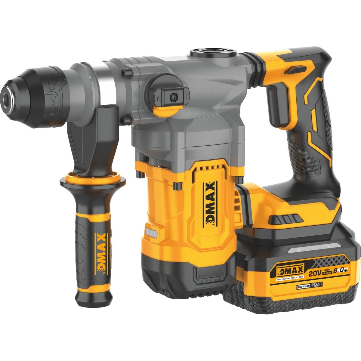  El Aletleri Dmax DMX-3013 Kale Kilit  DMX3013 20V Akülü Kırıcı Delici Sds-Plus 3.8 Joule Fırçasız 6.0AH Çift Akülü
