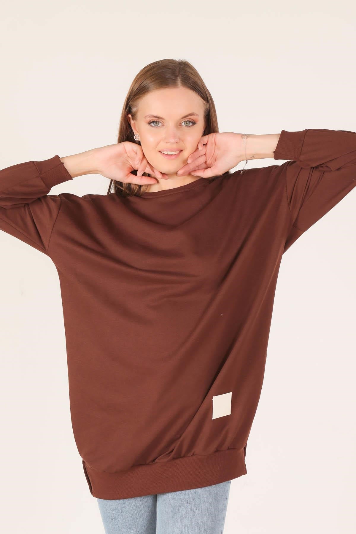 Acı Kahve Arma Detaylı Sweat 1418