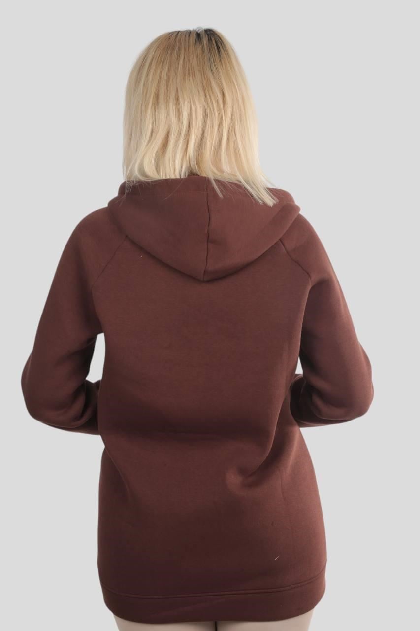 Acı Kahve Yaka Çıtçıtlı Kapüşonlu Sweat 9020M