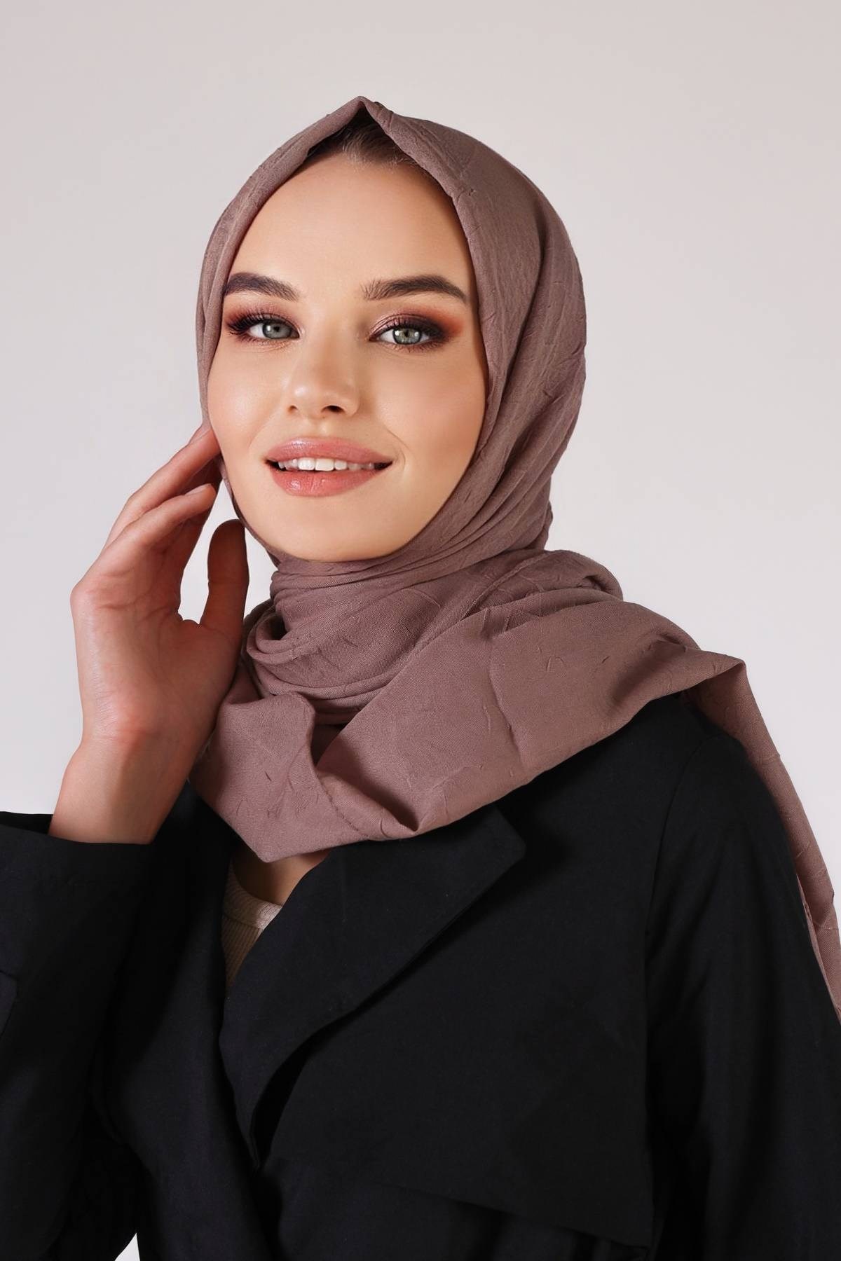 Bambu Kraş Şal - 5661 Vizon