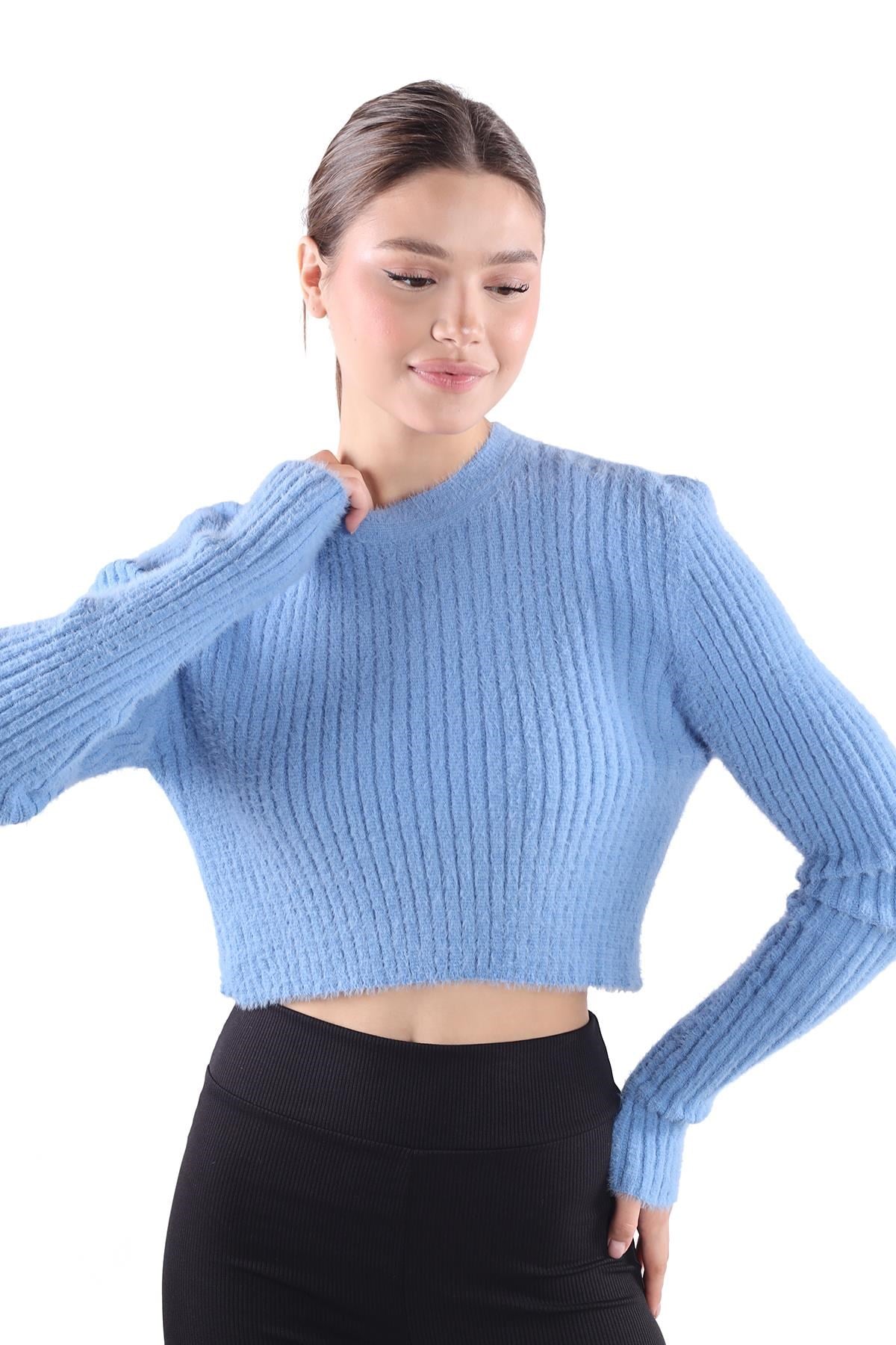 Bebe Mavi Sakallı Yumoş Kazak 6620