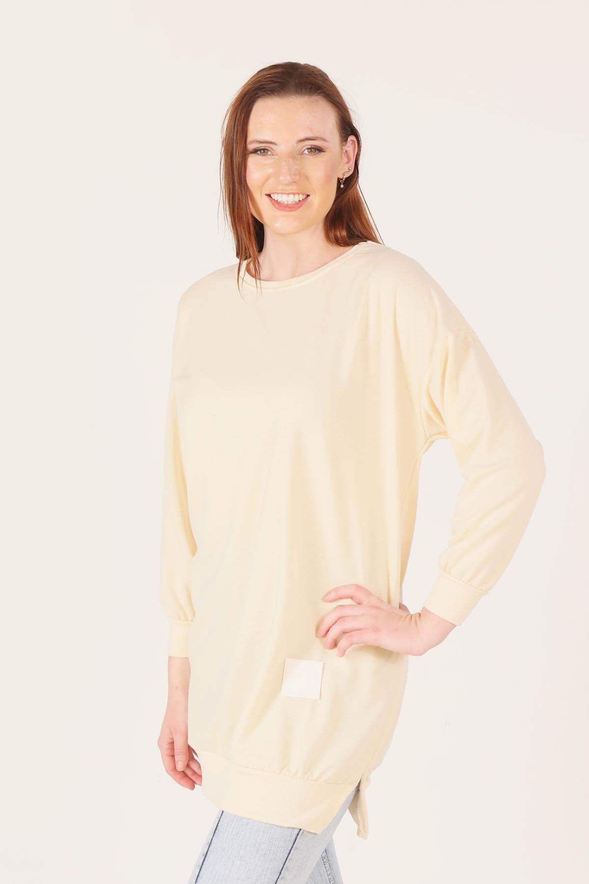 Bej Arma Detaylı Sweat 1418