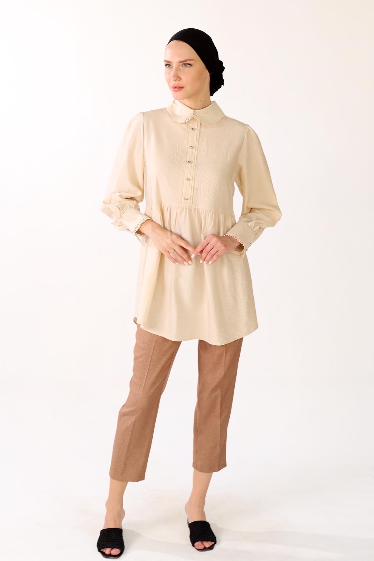 Bej Bebe Yaka Tunik 4069A