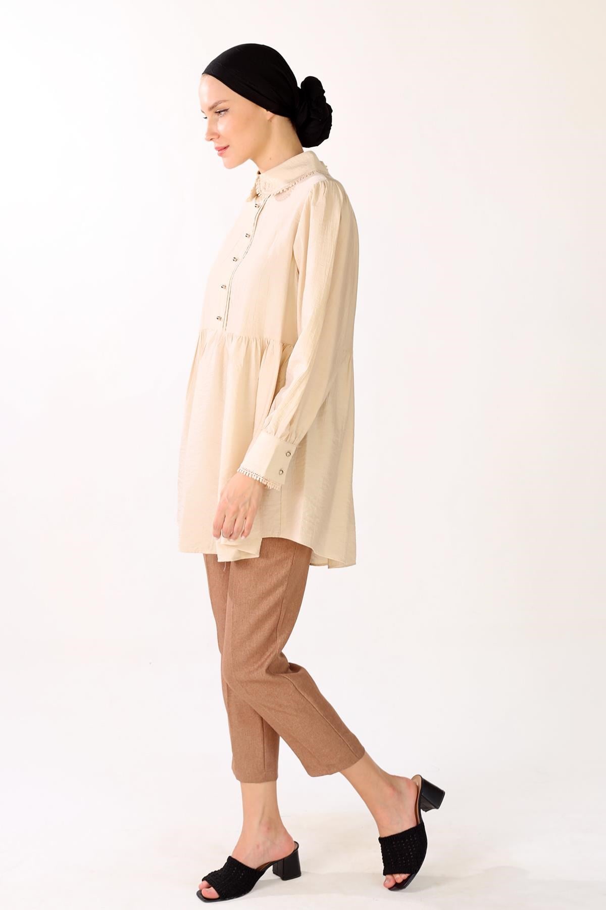 Bej Bebe Yaka Tunik 4069A