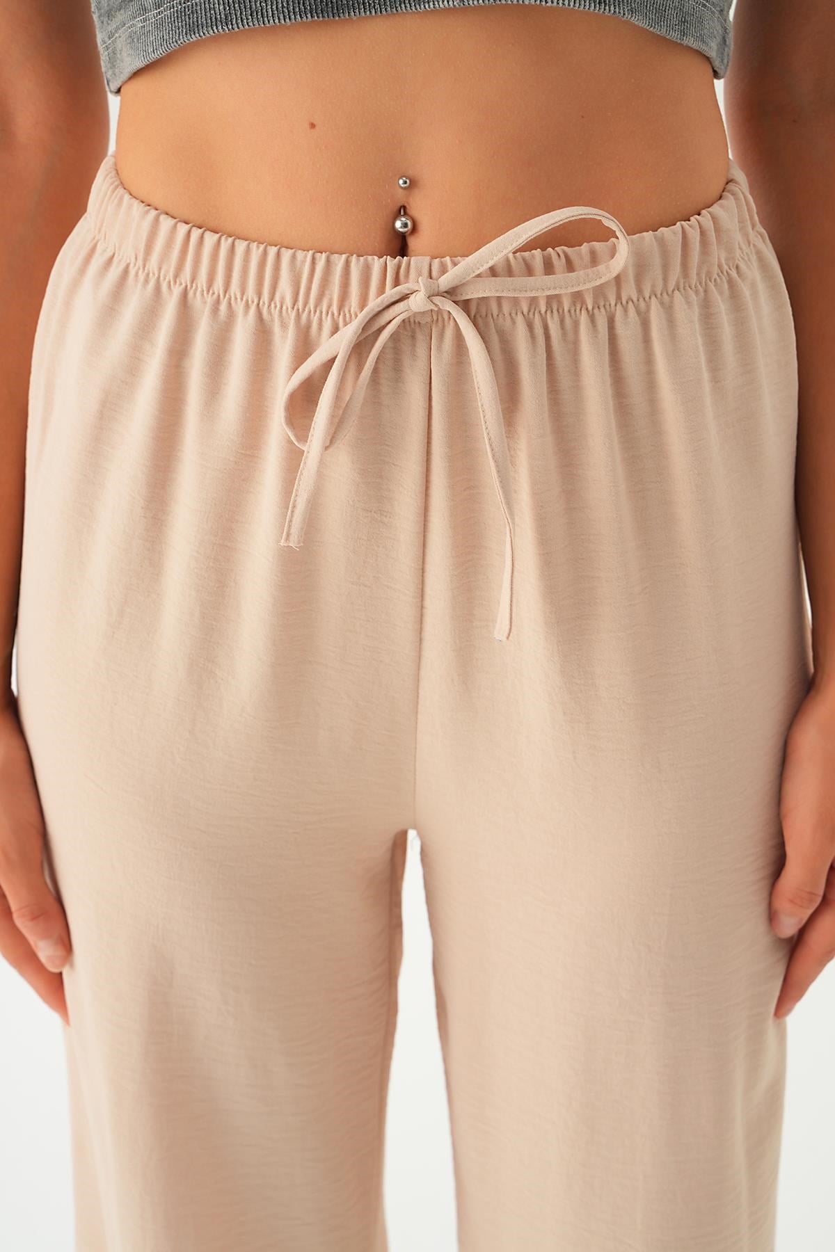 Bej Bol Paça Pantolon 4284A