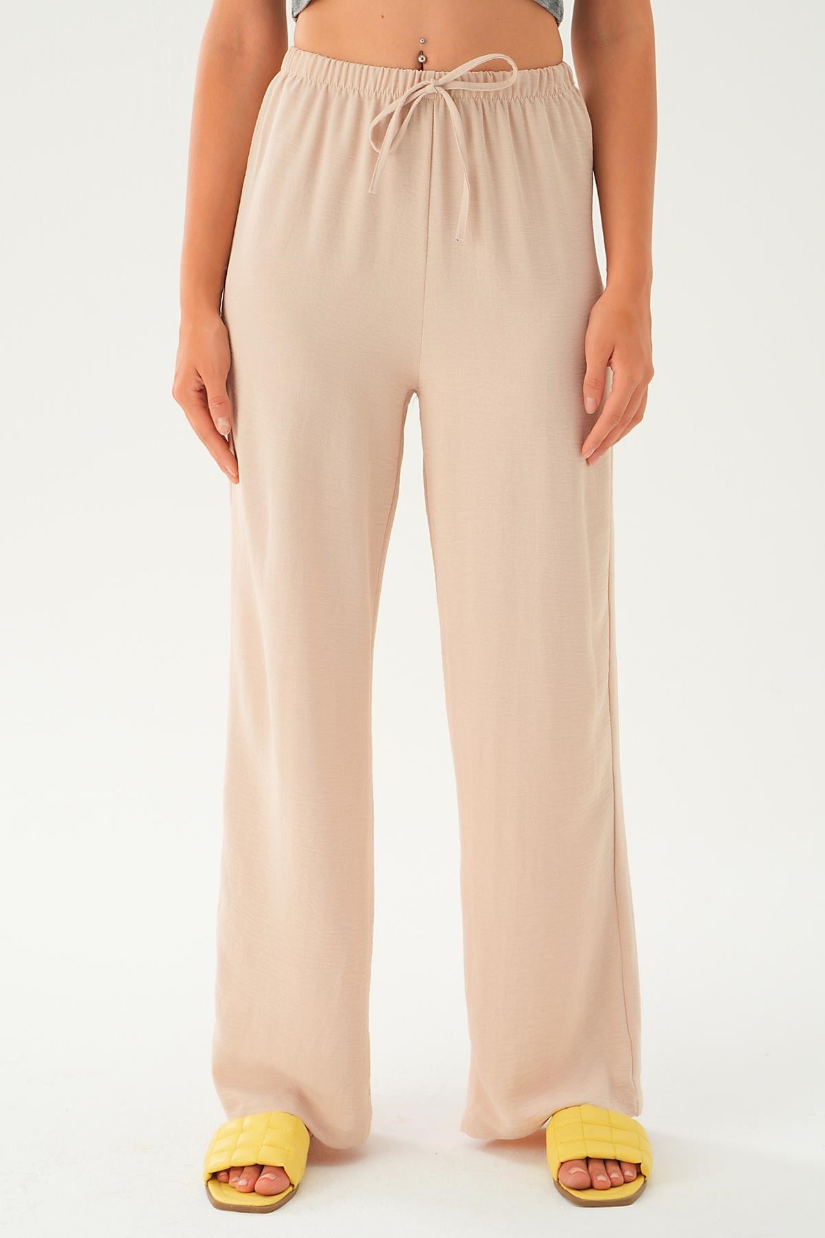 Bej Bol Paça Pantolon 4284A