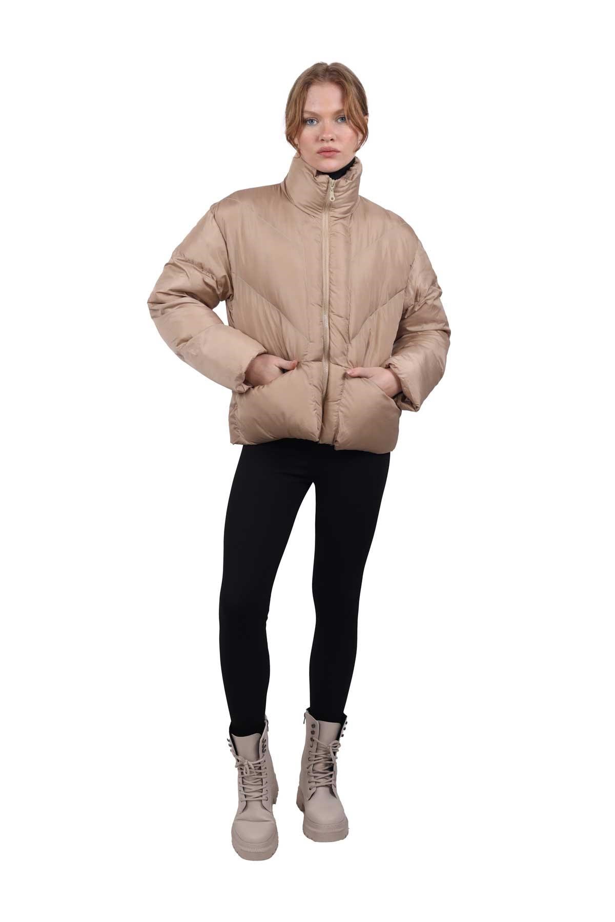Bej Şişme Mont 3005