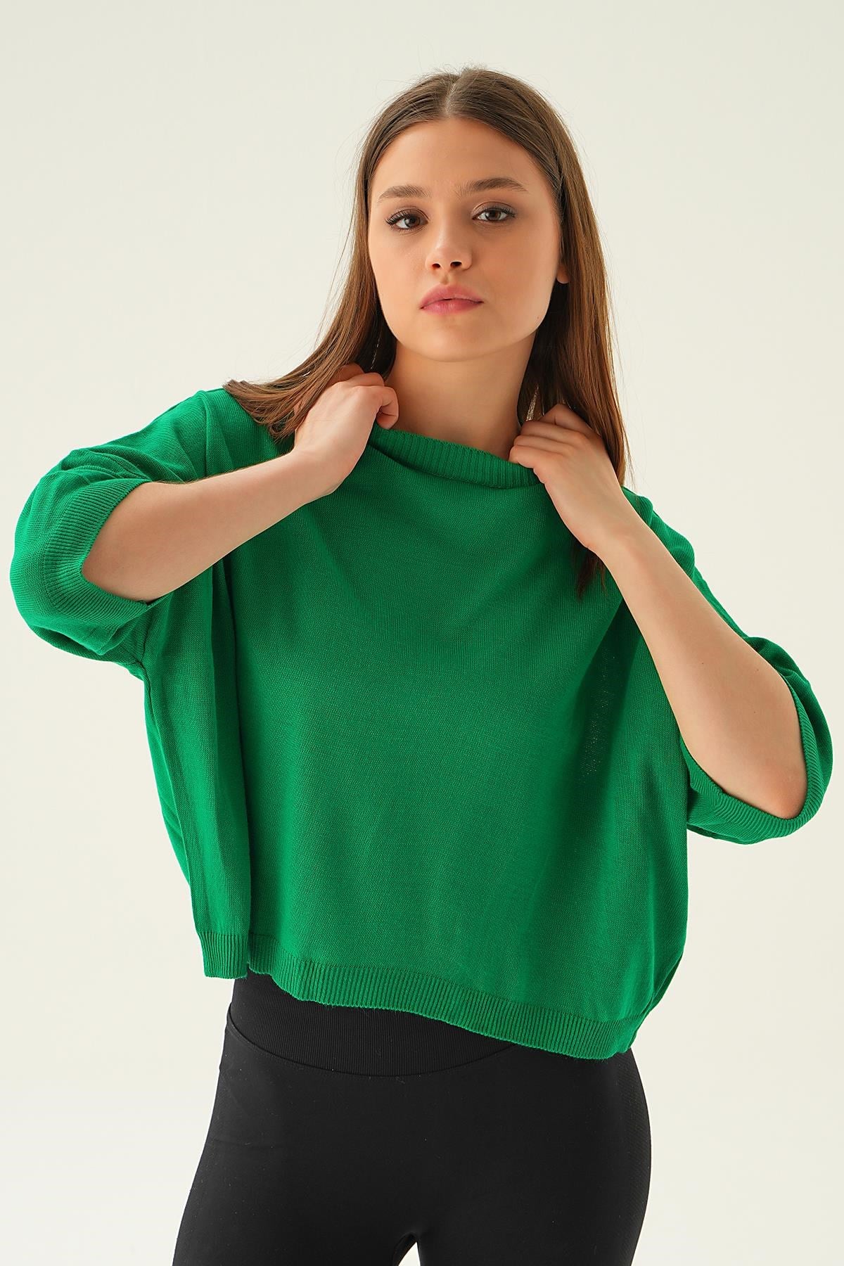 Benetton Yeşili Salaş Tişört 1445