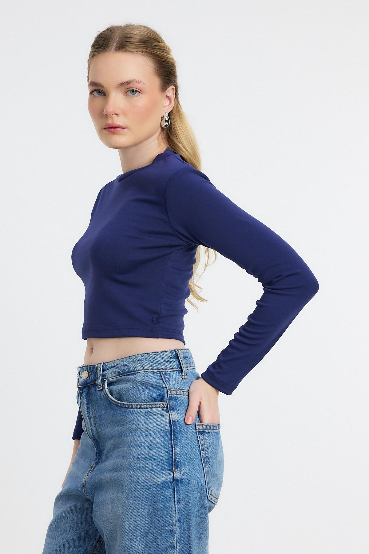 Bluz-Bisiklet Yaka Bluz 2132 Laci -rulem