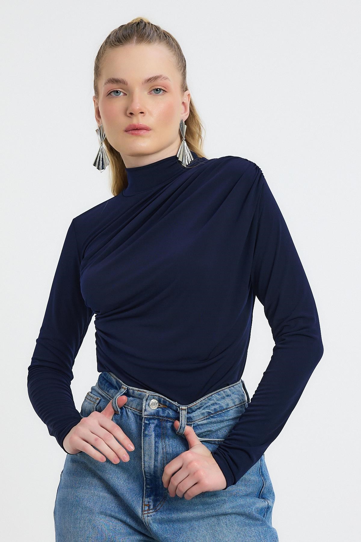 Bluz-Büzgü Detay Sandy Bluz 20059 Laci -rulem
