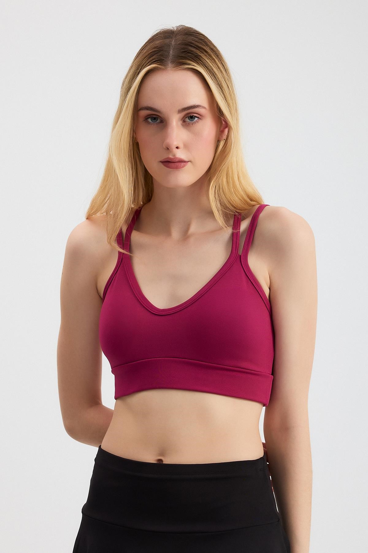 Bordo Arka Çapraz Büstiyer 3005