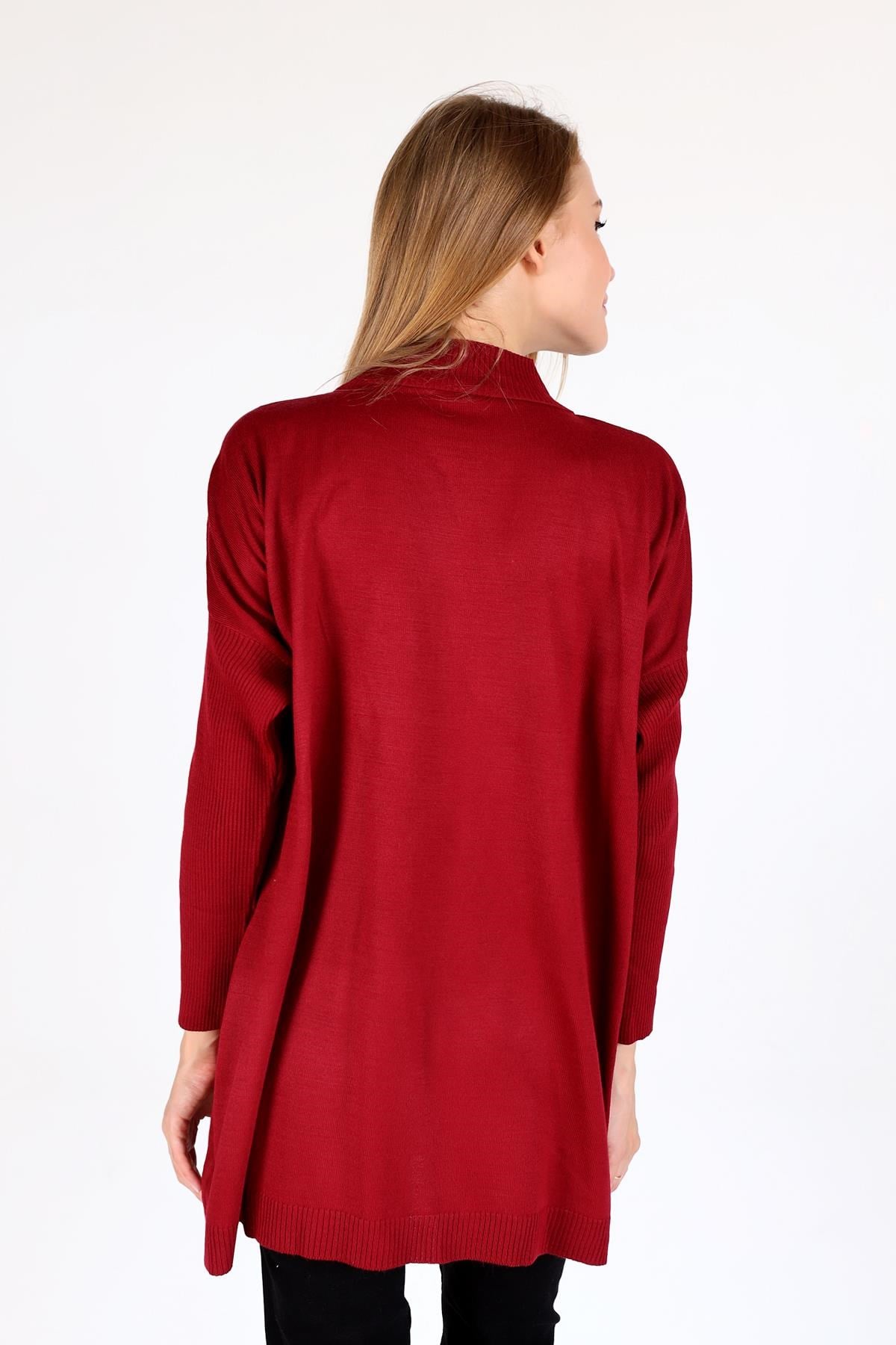 Bordo Balıkçı Yaka Tunik 5315