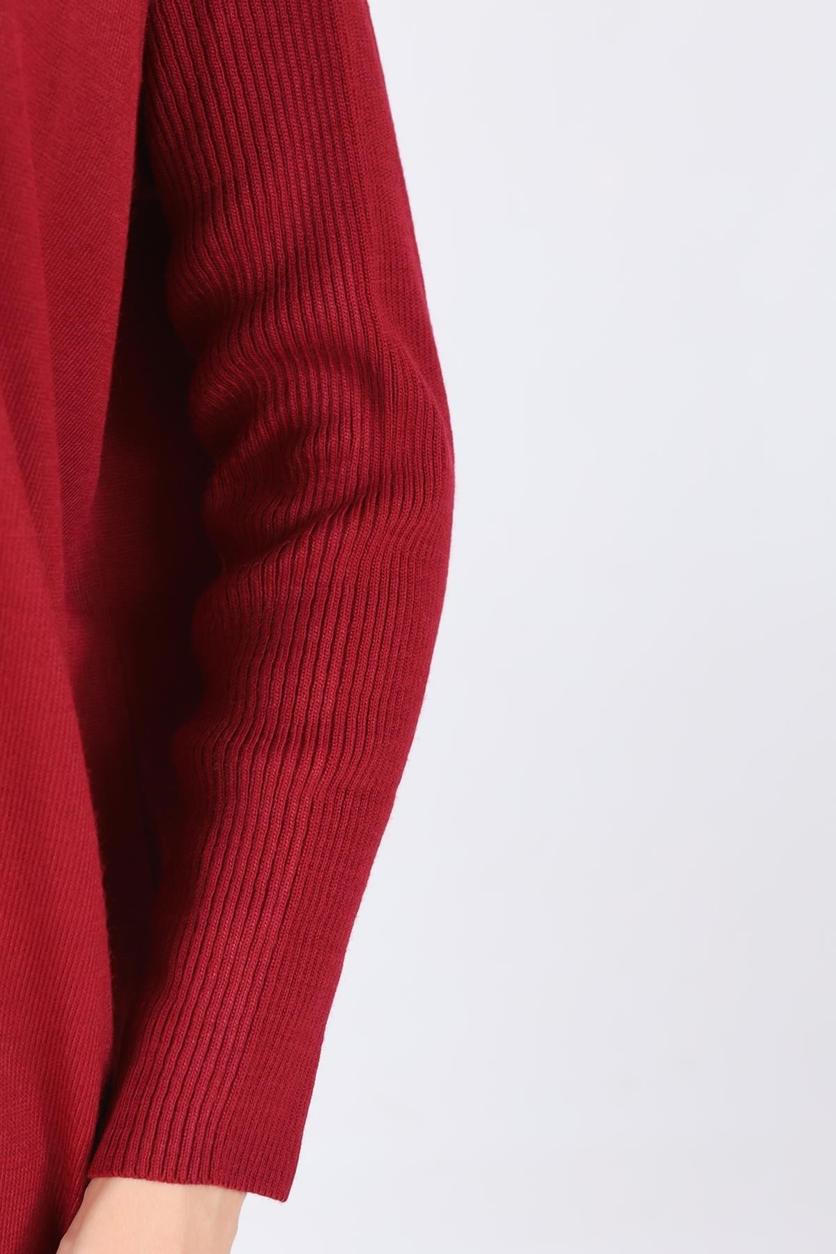 Bordo Balıkçı Yaka Tunik 5315
