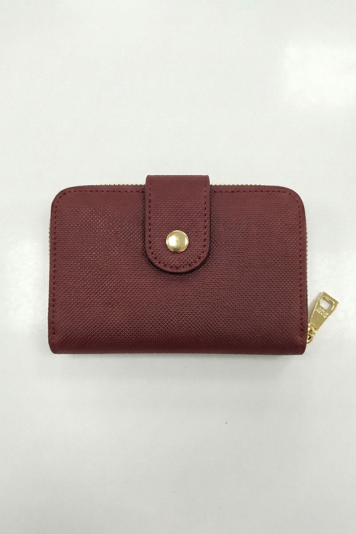 Bordo Çıtçıtlı Fermuarlı Cüzdan 243
