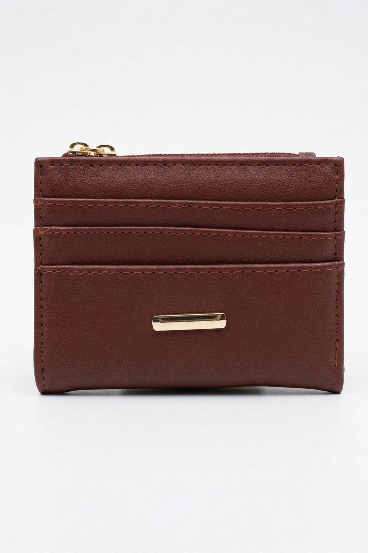 Bordo Fermuar Detaylı Kartlık 102