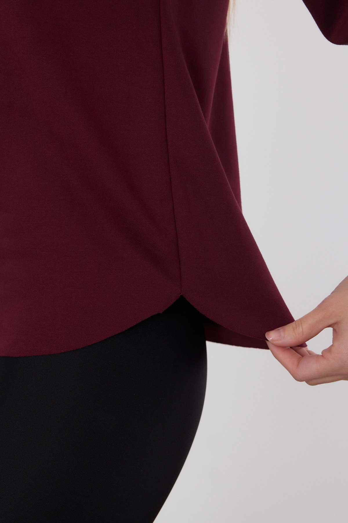 Bordo Oval Kesim Oysho Sweat 3007