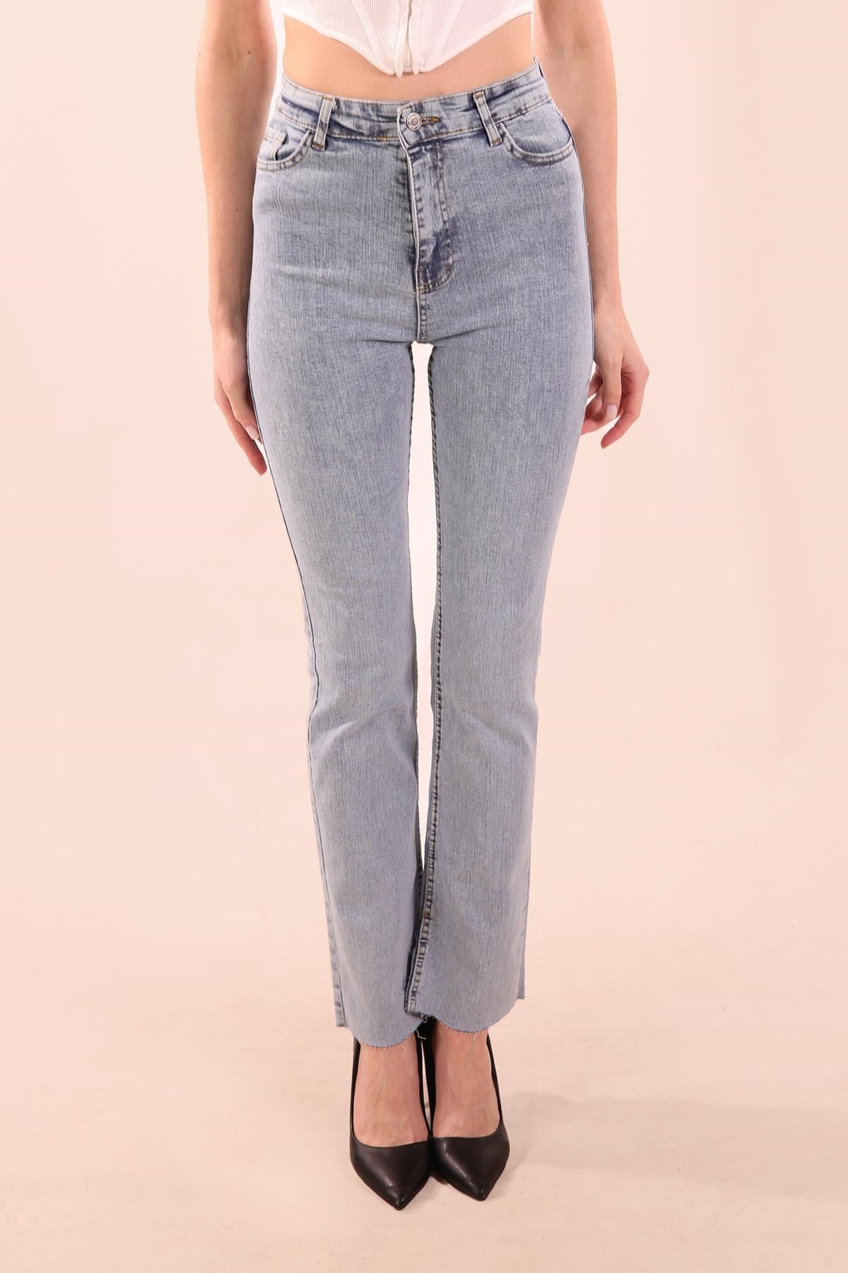 Buz Yırtmaçlı Jean Pantolon 11124