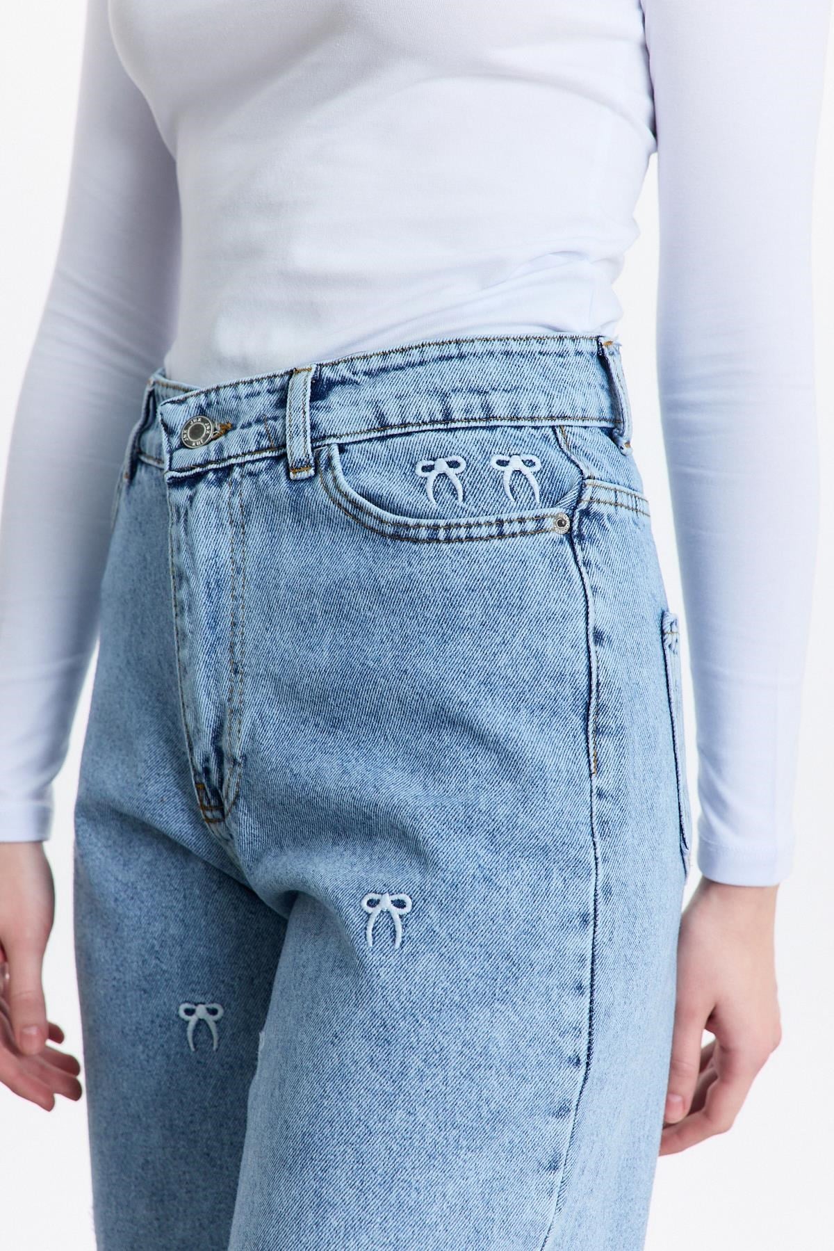 Buzkar Fiyonk Nakışlı Jean 2228