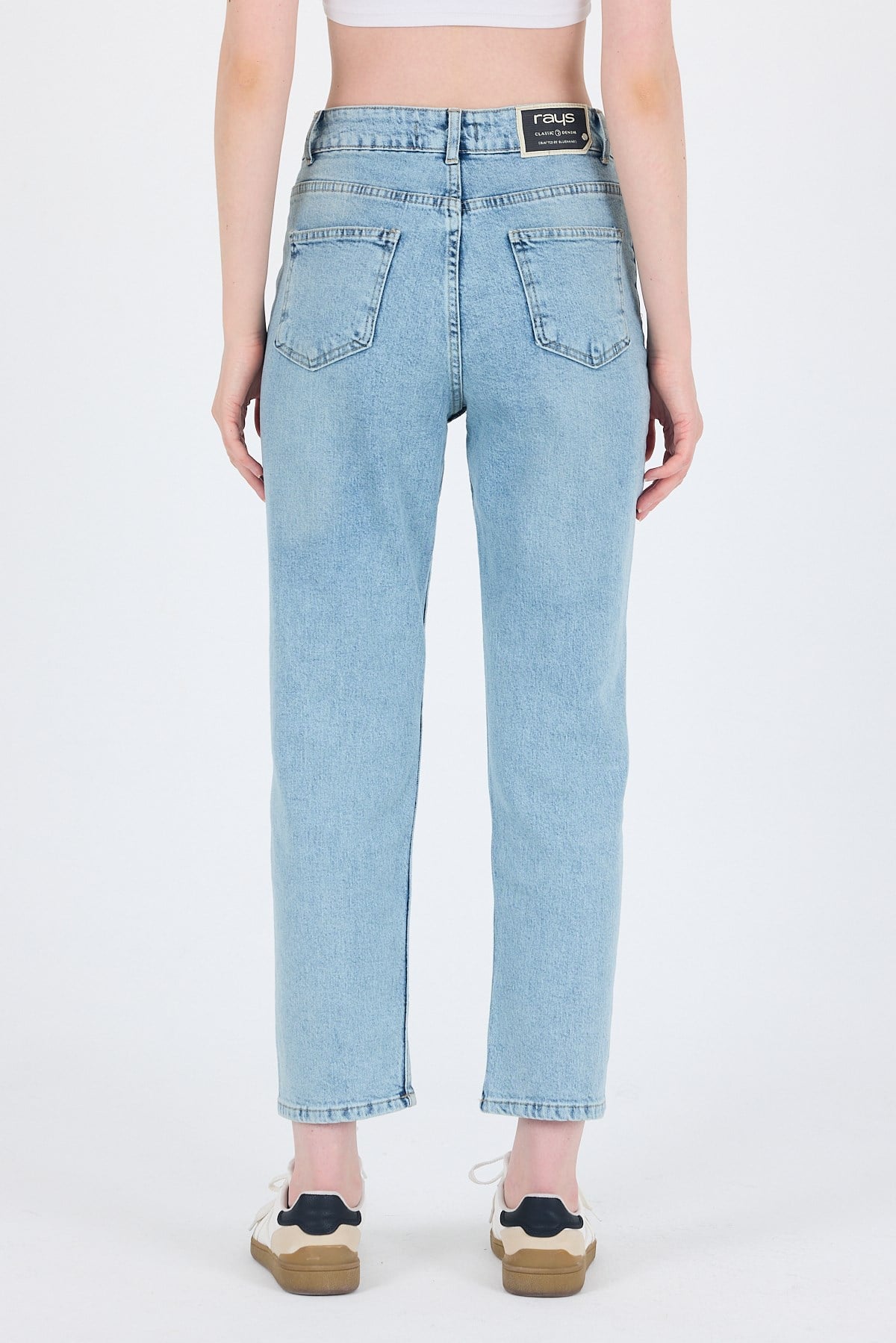 Buzkar Yüksek Bel Mom Fit Jean Pantolon 1050
