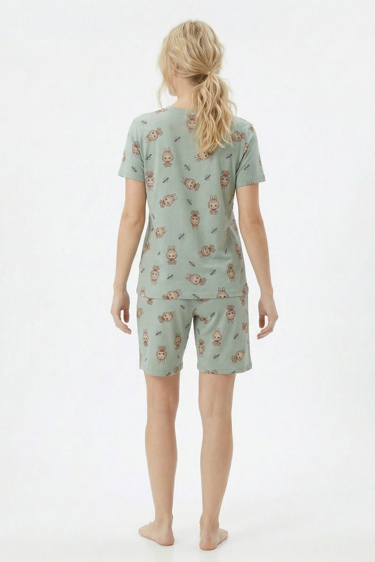 Çağla Labubu Desen Tişört Pijama Takım 0710