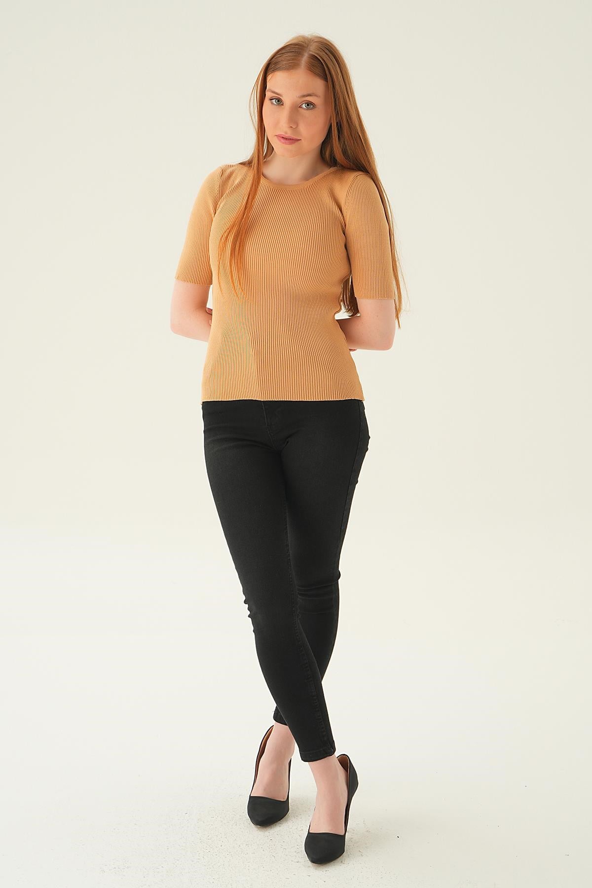 Camel Bisiklet Yaka Tişört 1449