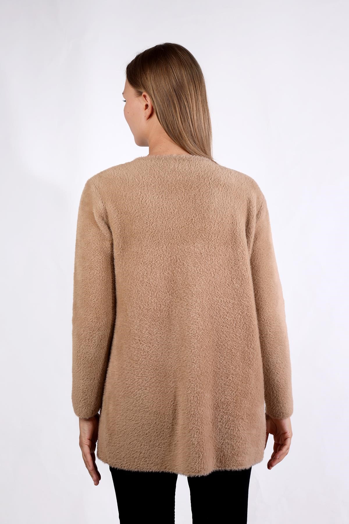 Camel Cep Detay Yumoş Hırka 560
