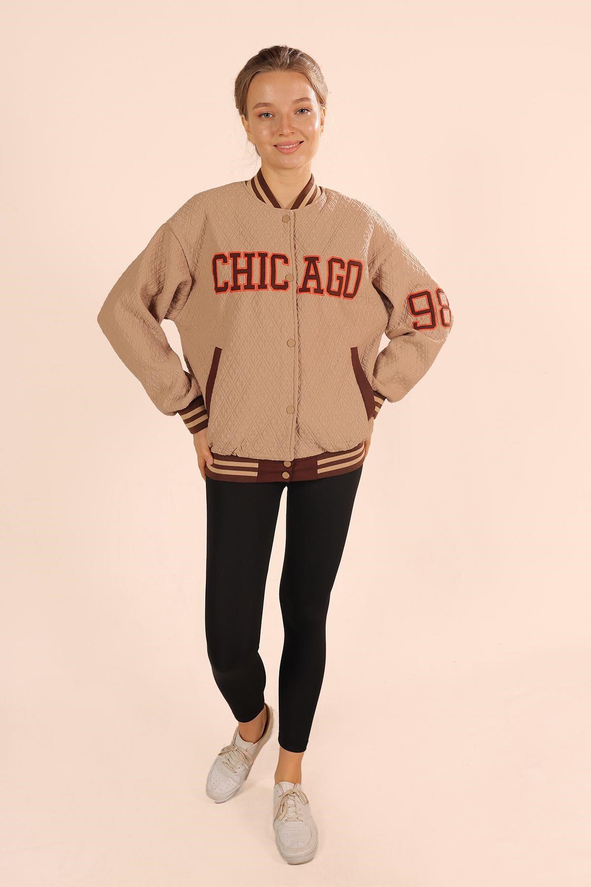 Camel Chicago Nakış Kolej Ceket 1028