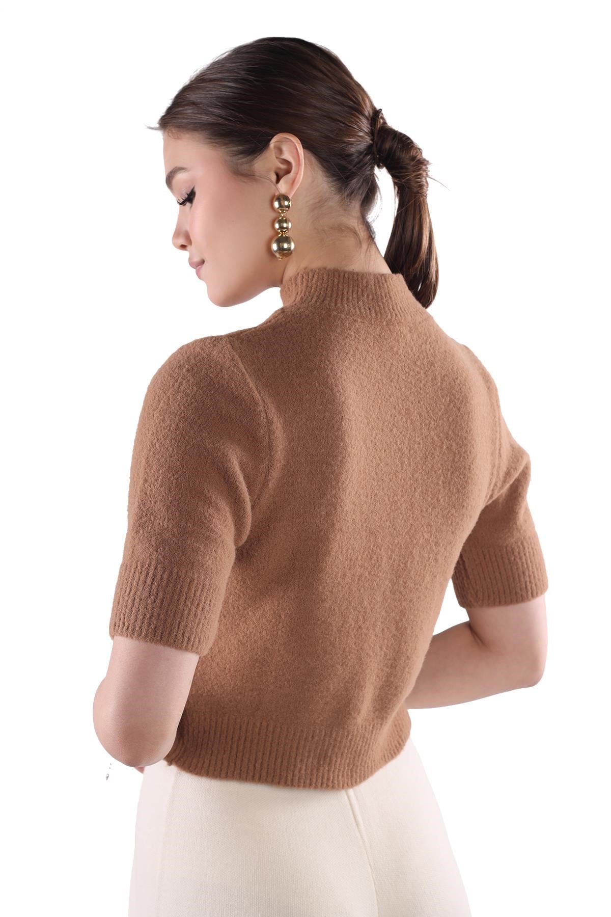 Camel Kısa Kol Boğazlı Kazak 24291