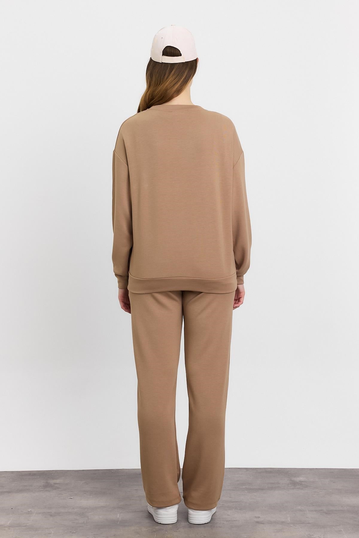 Camel Nakış Detay Oysho Pantolon Takım 4013