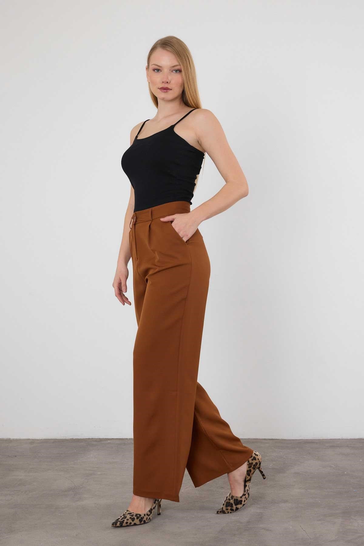 Camel Palazzo Pantolon 4003