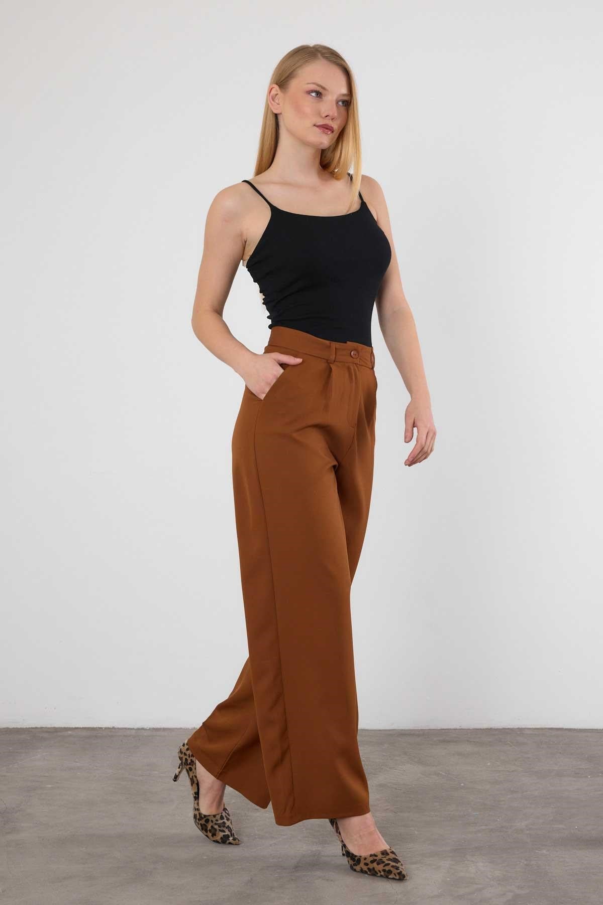 Camel Palazzo Pantolon 4003