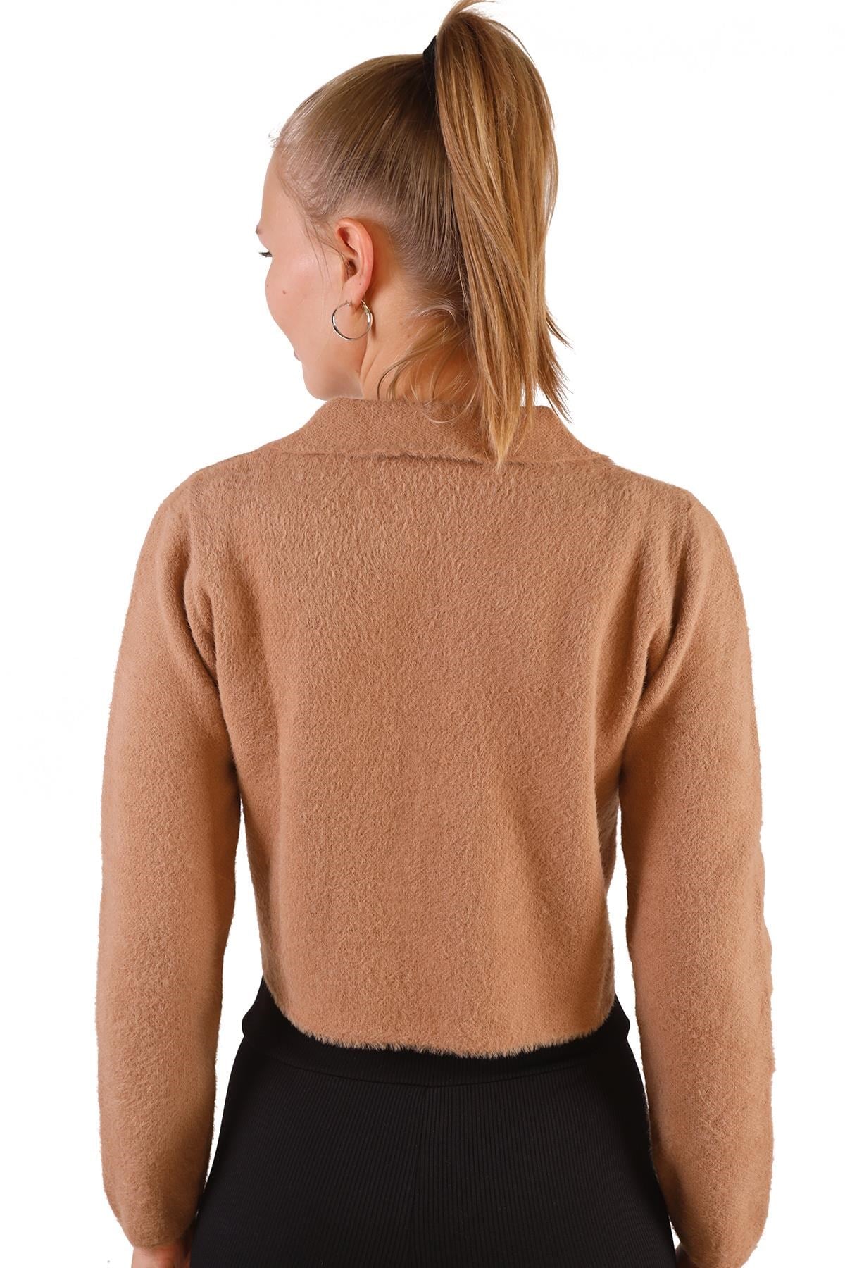 Camel Polo Yaka Yumoş Kazak 6621