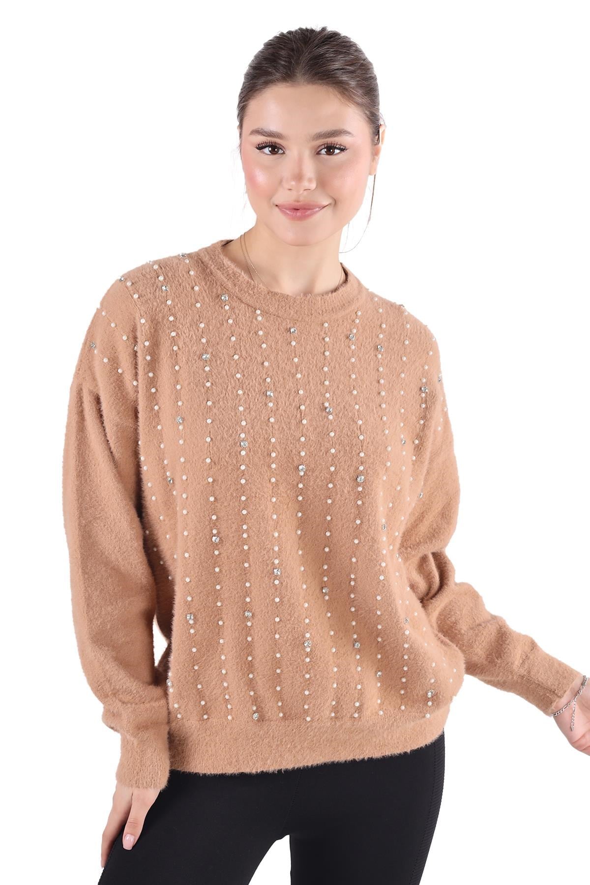 Camel Taş Detay Sakallı Kazak 24266