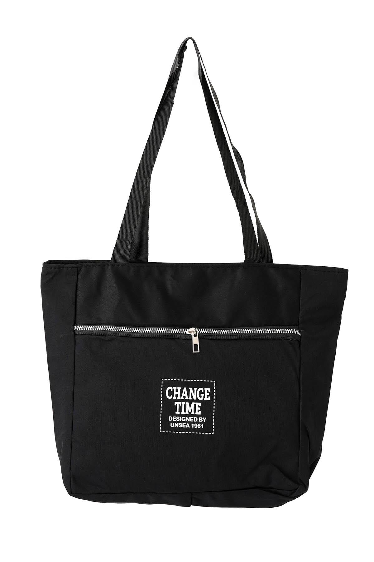 Change Time Baskı Çanta - 9111 Siyah