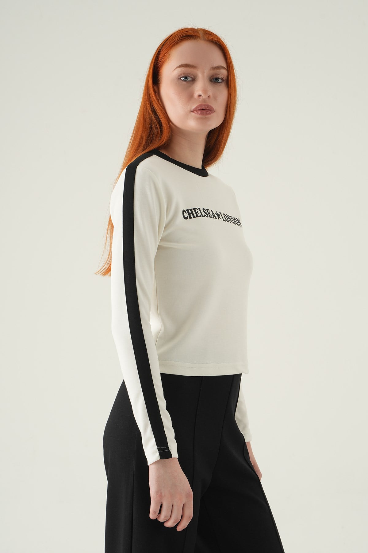 Ekru Chelsea London Baskılı Badi 8341A