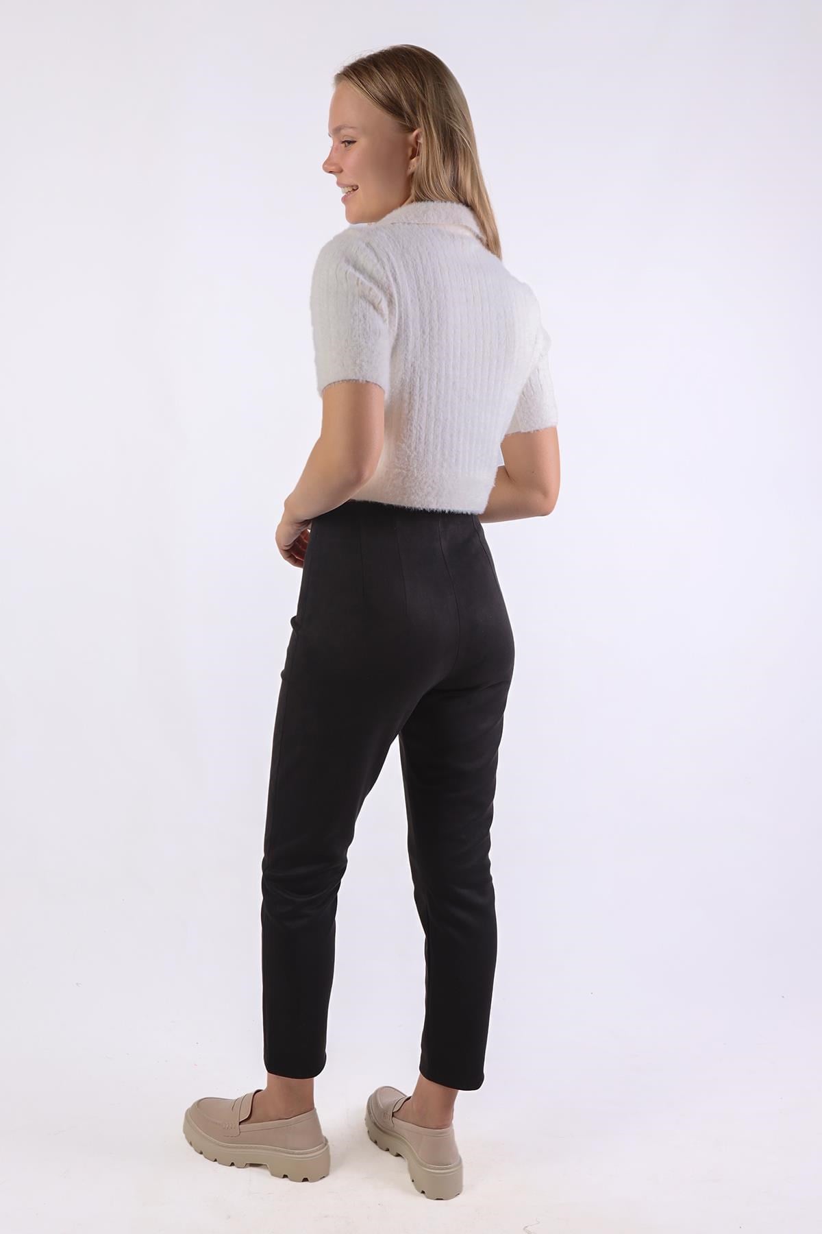 Ekru Polo Yaka Fitilli Kazak 24162