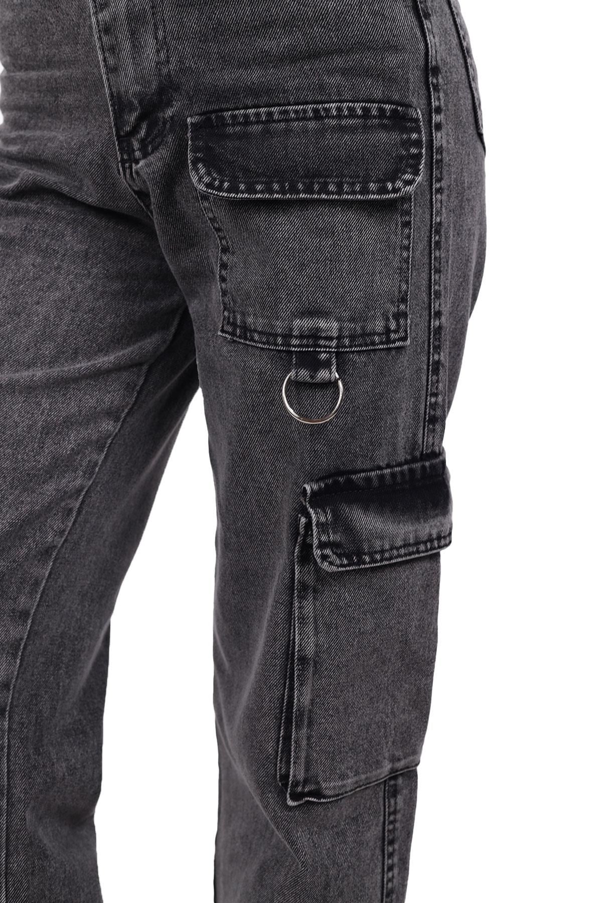 Füme Kargo Cep Detay Jean 13100