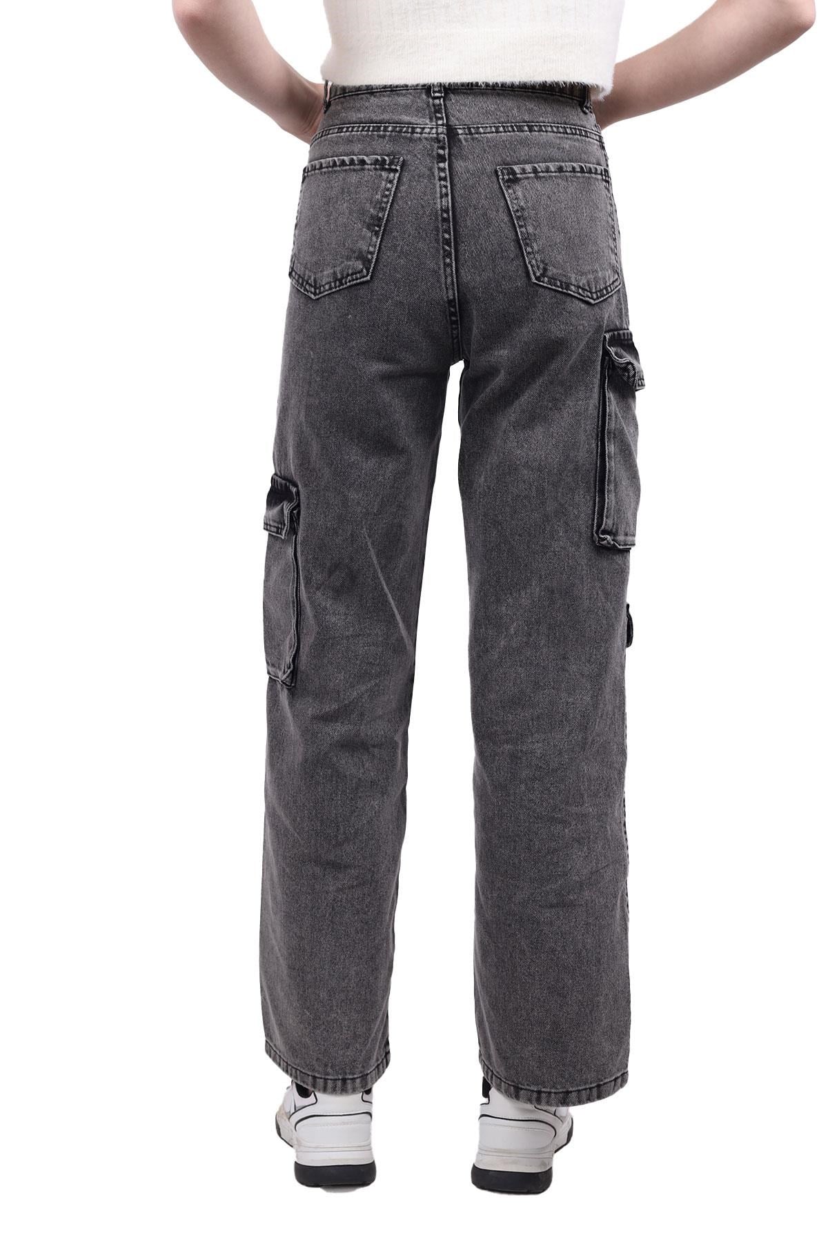 Füme Kargo Cep Detay Jean 13100