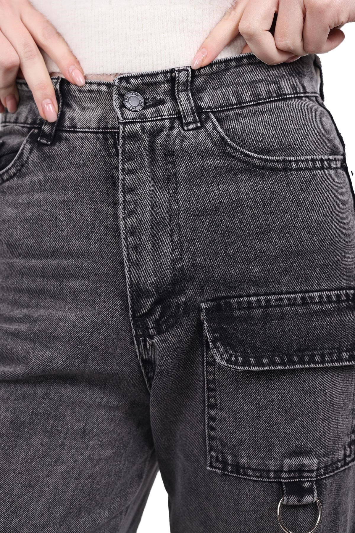 Füme Kargo Cep Detay Jean 13100