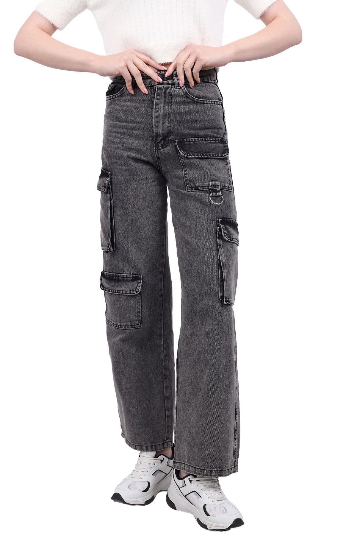 Füme Kargo Cep Detay Jean 13100