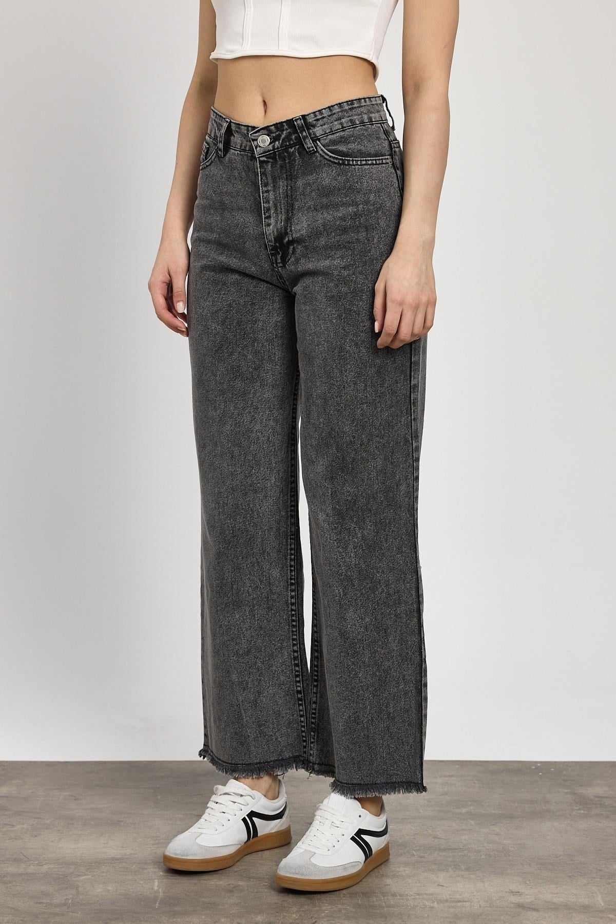 Füme Paça Püskül Detay Jean 11020